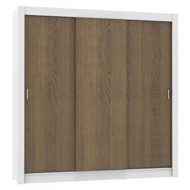 Imagem de Guarda Roupa Casal Lyon 3 Portas de Correr 4 Gavetas Madesa