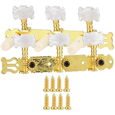 Imagem de Cabeça de máquina de afinação de cordas de guitarra, pinos de afinação de instrumentos musicais, peças de cabeças de máquina para guitarra clássica