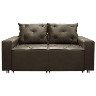 Imagem de Sofá 2 Lugares Bariloche 1.60cm Suede Shop Das Cabeceiras Marrom