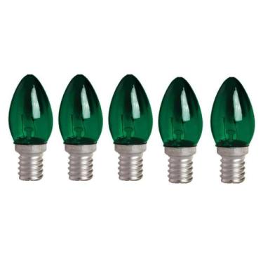 Imagem de Lampada Chupeta E14 7W 127V Verde Kit com 5 Unidades - KIAN