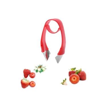 Imagem de Extrator de talo e caroço para frutas morango tomate e abacaxi - bazar