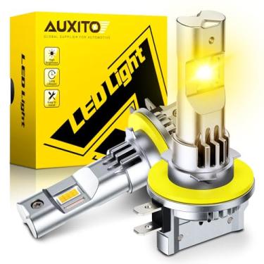 Imagem de AUXITO Lâmpada H11B atualizada - Luz amarela âmbar 3000 K 900% mais brilhante, tamanho mini de ajuste direto, Plug & Play sem complicações, vida útil estendida, operação sem cintilação, pacote com 2