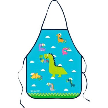 Imagem de Avental Escolar Decorado Dinossauros Infantil 49x39 LeoeLeo
