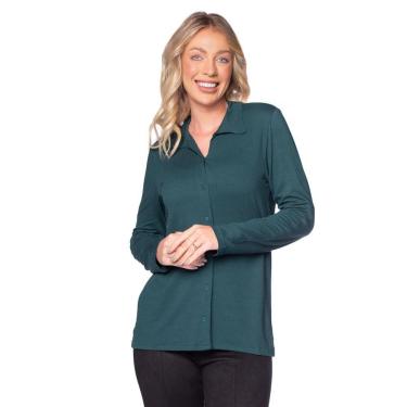 Imagem de Camisa Feminina Averzzy Malha Verde Escuro-Feminino
