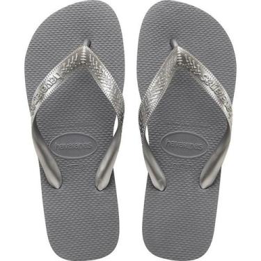 Imagem de Chinelo Havaianas Top FC Básica, Cinza aço, 43/44