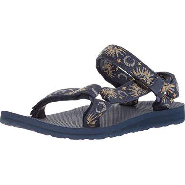 Imagem de Teva Sandália feminina original esportiva universal, branco brilhante, 35 M EUA, Azul, 6