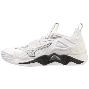 Imagem de Mizuno Tênis de vôlei masculino Wave Momentum 3, Branco/preto, 44
