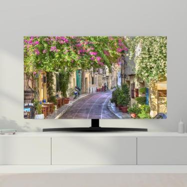 Imagem de Capa de TV para ambientes internos LCD/LED protetor de tela à prova de poeira e sol para tela de computador capa moderna pintura colorida impressa decoração de sala de estar - verde-2||49-52 polegadas