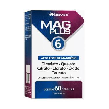 Imagem de MagPlus 6 - 60 Cápsulas - Herbamed-Masculino