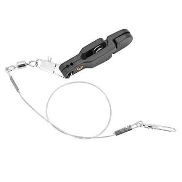 Imagem de Mini grampo de liberação de aço Power Grip para pino de linha de pesca em forma B, design compacto para pesca marítima, preto