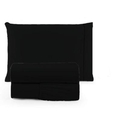 Imagem de Jogo de Lençol Solteiro 3 Peças Algodão 180 Fios Ponto Palito Percal -