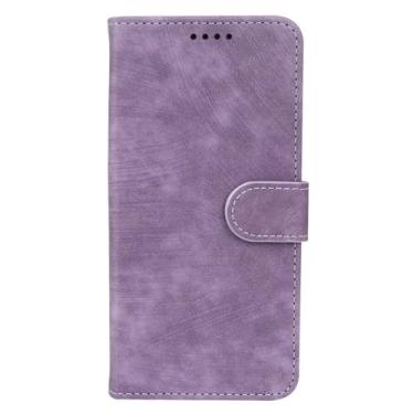 Imagem de FWYANZH Capa carteira para Xiaomi 17 Pro Max/17 Pro/17, capa flip de couro fosco, função de suporte, fecho magnético à prova de choque, roxo, 17 Pro Max