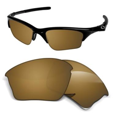 Imagem de Lentes de substituição de 1,5 mm compatíveis com óculos de sol Oakley Half Jacket XLJ 63 mm, resistente a arranhões e impactos - Bronze polarizado