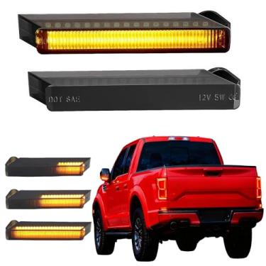 Imagem de HAHLOMEI Luzes de seta de seta de LED âmbar sequenciais compatíveis com Ford F150 Raptor Expedition Lincoln Mark LT 2004-2014, acessórios de lâmpadas indicadoras de lentes fumeadas, 2 peças