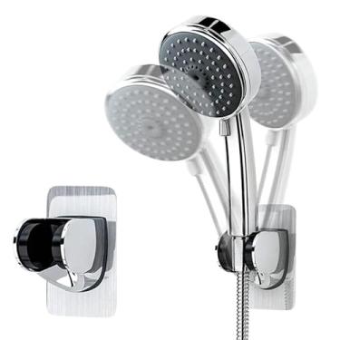 Imagem de Suporte Adesivo Para Ducha Higiênica Chuveirinho - Instalação Sem Furo Em Plástico ABS Ajustável
