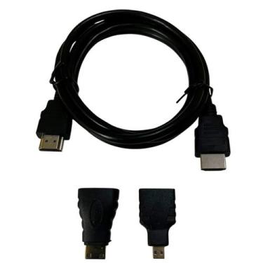 Imagem de 3X1 Cabo Hdmi + Mini + Micro Hdmi Para Fotografo Vídeo - Cablee