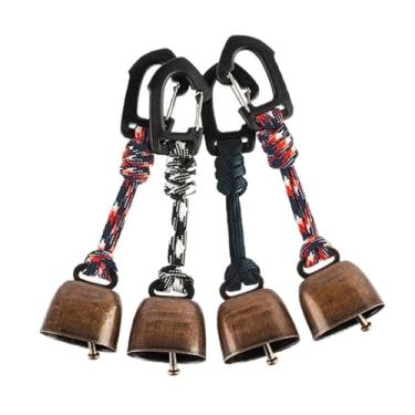 Imagem de Vaveren Chaveiro com sino de urso alto, decoração versátil, pingente anti-perda para mochila, sino de cachorro para aventuras de ciclismo, mochilas e camping.