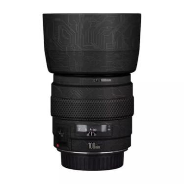 Imagem de EF 100 2 adesivo para lente de câmera revestimento protetor de corpo película protetora decalque para Canon EF 100 mm F2 USM (Circuit Black)