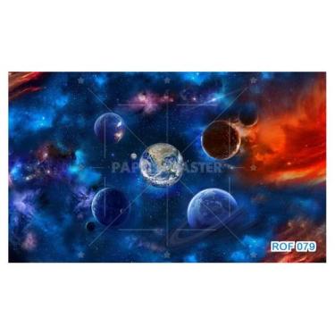 Imagem de Papel De Teto Céu Espaço Estrelas Planetas 3,5M Rof79 - Você Decora