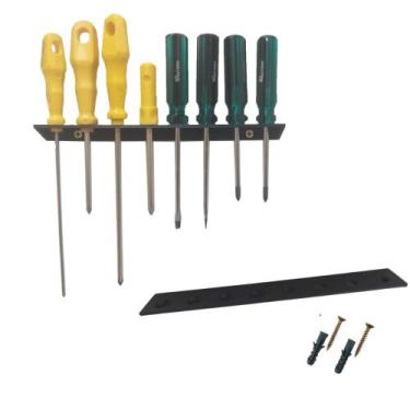 Imagem de Suporte Para Chave Fenda e Philips 8 lugares - LEAO3D, Preto