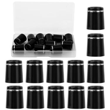 Imagem de 12un Ponteiras Pretas para Ferros de Golfe, Premium Clube de Golfe Ferrules com Anel Único Prateado para Substituição Hastes Ferro Pontiagudas 0,335 Pontiagudo