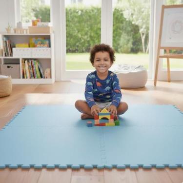 Imagem de Kit 4 Placas Tatame Tapete EVA 50x50cm 10mm Linha Econômica Piso Antid