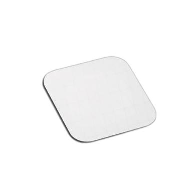 Imagem de Porta Copos Com Ilustração Personalizada Grelha Geométrica Dourada Textura Branca - Tamanho 10x10 cm