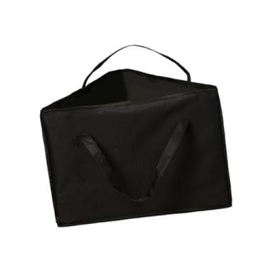 Imagem de predolo Organizador de cabides rígido com tampa e alças, leve e prático para guardar brinquedos, objetos diversos outros itens domésticos, Triângulo Preto