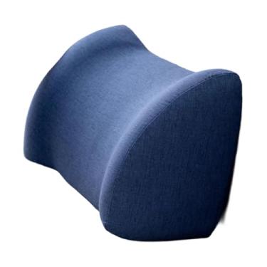 Imagem de Kokiya Almofada lombar, almofada para apoio lombar, para cadeira, de espuma confortável para suporte costas, para sofá, cadeira de computador, sofá, Azul