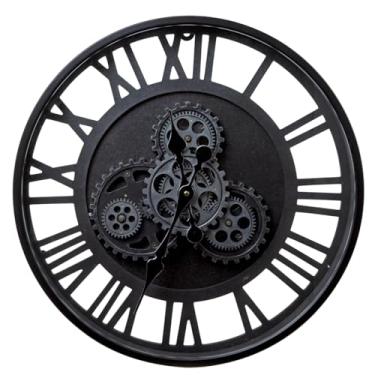 Imagem de Relogio De Parede Em Metal Cinza Com Numeros Romanos 47,5cm