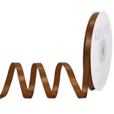 Imagem de Kryvus Fita de cetim dourada antiga, dupla face 1/4 polegada x 25 jardas fita de ouro antigo, fita de cetim premium para embrulho de presente, artesanato, fabricação de laços de cabelo, costura, buquê