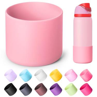 Imagem de Diumepo Bota de silicone para garrafas de água Owala de 947 ml, capa protetora antiderrapante para garrafa de água isolada Owala Twist & FreeSip & Flip, base inferior da bota para Owala (rosa)