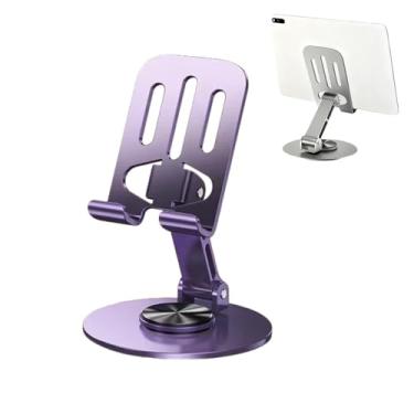 Imagem de Suporte ajustável para celular, suporte de celular dobrável de rotação com base antiderrapante, serve para todos os smartphones
