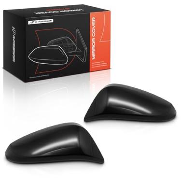 Imagem de A-Premium 2 peças de tampas de espelho retrovisor do lado do motorista e do passageiro - compatível com Toyota Highlander 2014-2019 - preto liso, com furo de seta