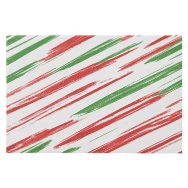 Imagem de CEBUGI Tapete de área 60 x 90 cm macio lavável tapete antiderrapante com suporte de borracha tapetes listrados de bengala doce de Natal para sala de estar, quarto, decoração de casa