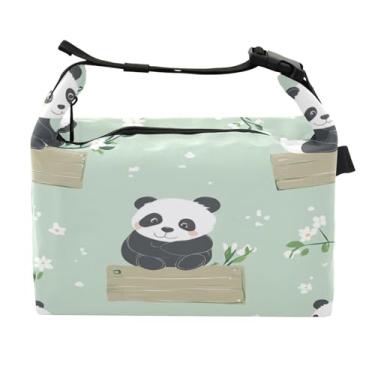 Imagem de STAYTOP Lancheira fofa de panda com fivela de alça, lancheira isolada para meninos e meninas, lancheira térmica para trabalho escolar