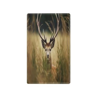 Imagem de Wassud Placa de cobertura para interruptor de luz, 1 capa de tomada em branco, placa de parede, decoração de veado, decoração de casa, sala de estar, quarto