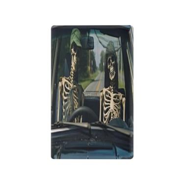 Imagem de Wassud Esqueletos na placa de cobertura do interruptor de luz do carro, capas de tomadas duplex, placa de parede, decoração de casa, sala de estar, quarto, decoração