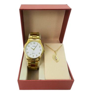 Imagem de Relógio Feminino Skmei Analógico SK002 Dourado