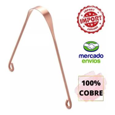 Imagem de Raspador De Lingua 100% Cobre Limpador Higienizador Bucal - OMG