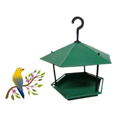 Imagem de Comedouro Tratador Pássaros Livres Porta Ração Aves Lindo - Wlplast