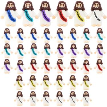 Imagem de HSDJLXZ 36 Pack Little Jesus Figurines in Bulk, Pocket Jesus Loves You, Jesus Small Figures, Little Tiny Jesus Figures for Church Christmas Party Favors Baptism Gifts