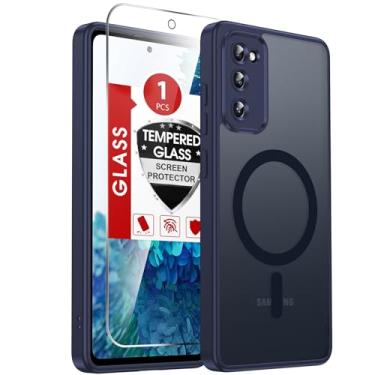 Imagem de LeYi Capa para celular Galaxy S20-FE: Capa compatível com Samsung S20 FE [Mag-Safe Fit] com protetor de tela, película fosca translúcida de toque suave e proteção de nível militar Funda para S20FE