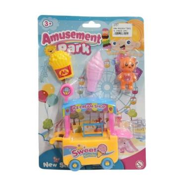 Imagem de Park de Brinquedo Amusement Carrinho de Sorvete Com 4 Peças Domni