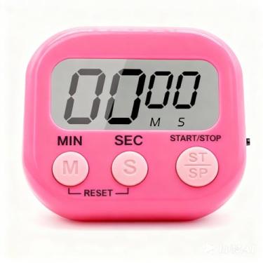 Imagem de Temporizador digital de cozinha com traseira magnética, contagem regressiva de alarme alto e cronômetro de contagem para cozinhar, ferramenta de gerenciamento de tempo de estudo infantil para sala de