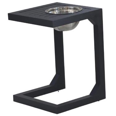 Imagem de Mesa Lateral Em Alumínio Tampo Balde Ripado Varanda, Jardim Preto