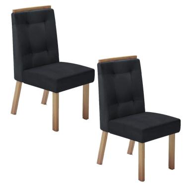 Imagem de Conjunto 2 Cadeiras Estofadas Para Mesa De Jantar Firenze Bom Pastor