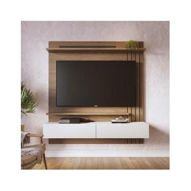 Imagem de Painel de TV Colibri Juriti 150 Ripado Amêndoa Off White