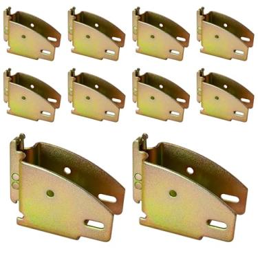 Imagem de MorScan Pacote com 10 soquetes de extremidade de viga de madeira E-Track, suportes de prateleira galvanizados para armazenamento personalizado de viga de madeira 2x4 e 2x6 em caminhão baú, reboque