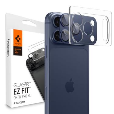 Imagem de Spigen Protetor de tela de lente de câmera [GlasTR EZ Fit Optik Pro XL] Projetado para iPhone Series [compatível com capas] - 1 pacote